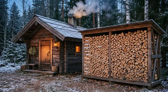 Укладка дров в Богородском, улица Северная, 5Б